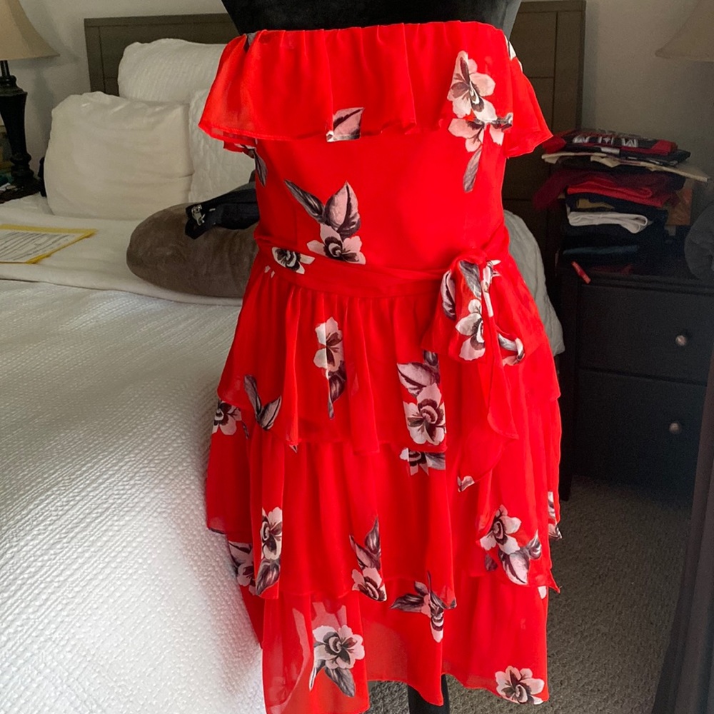 White House Black Market red-orange dress size 10